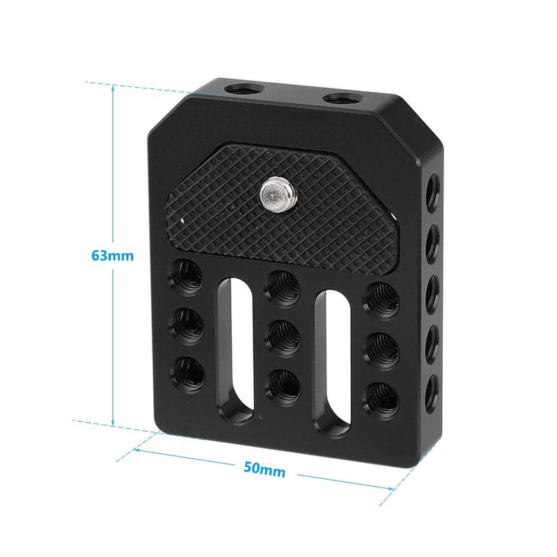 CAMVATE Universal Base Plate with 1/4" Threads Mount for Director's Monitor Cage Kit (2 Pieces) - 2307 - Image 2